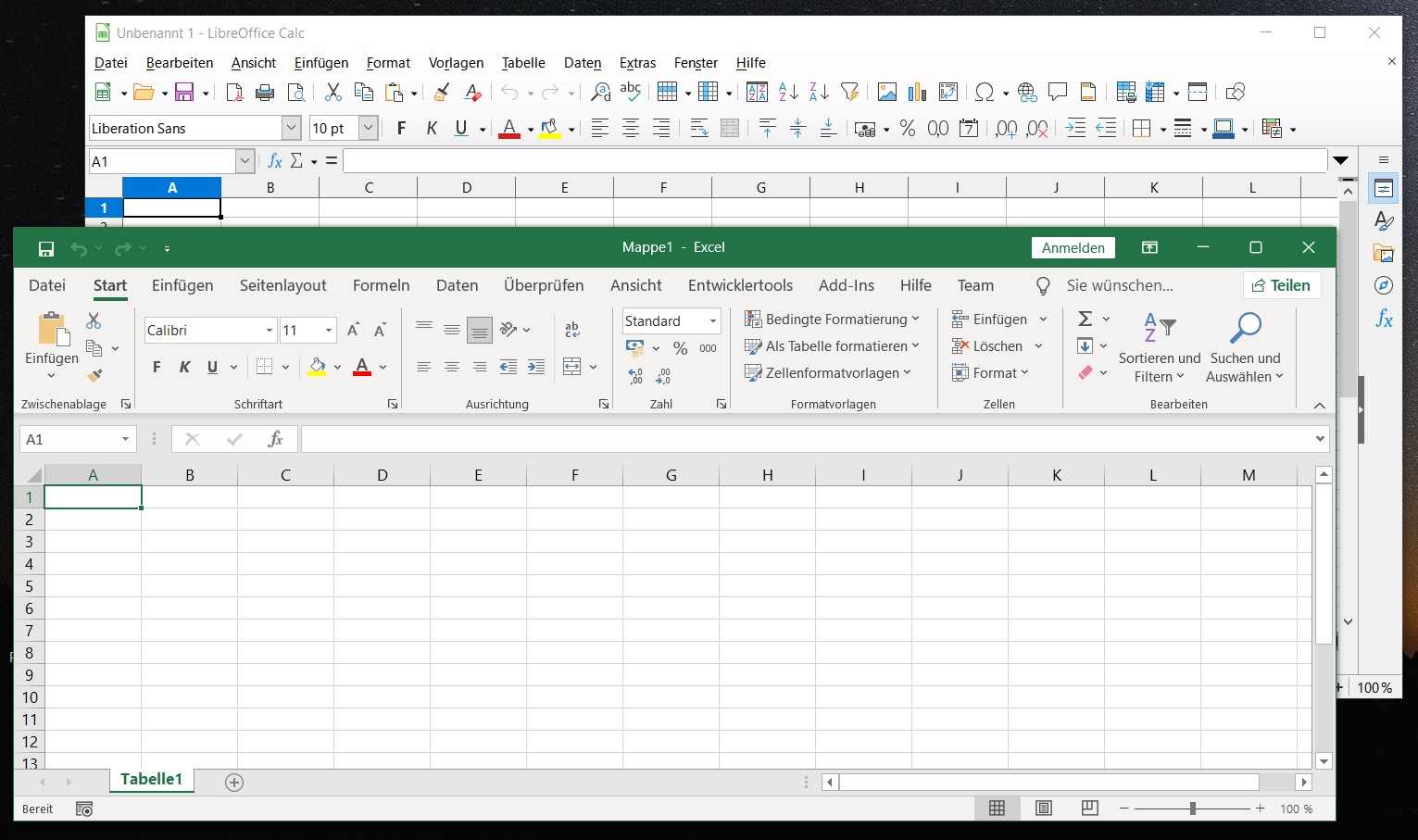 Microsoft Excel vs LibreOffice Calc
